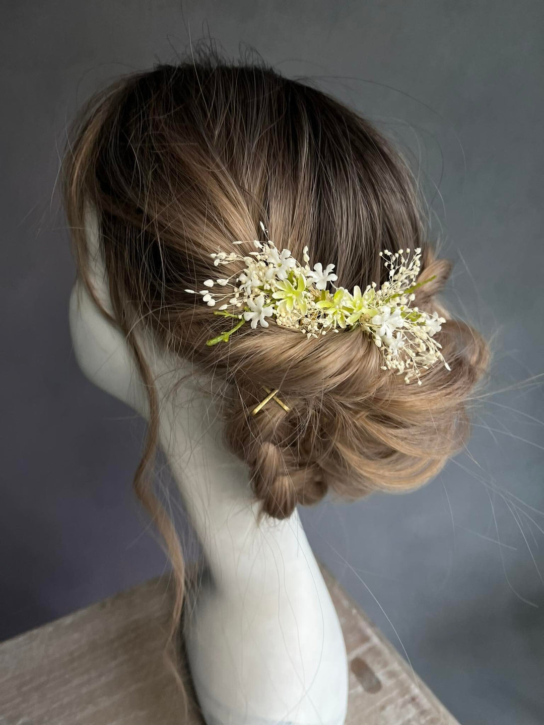 White Flower Wedding Hair Comb: Bridal Headpiece, Handmade – handmade floral hair accessory by magaela