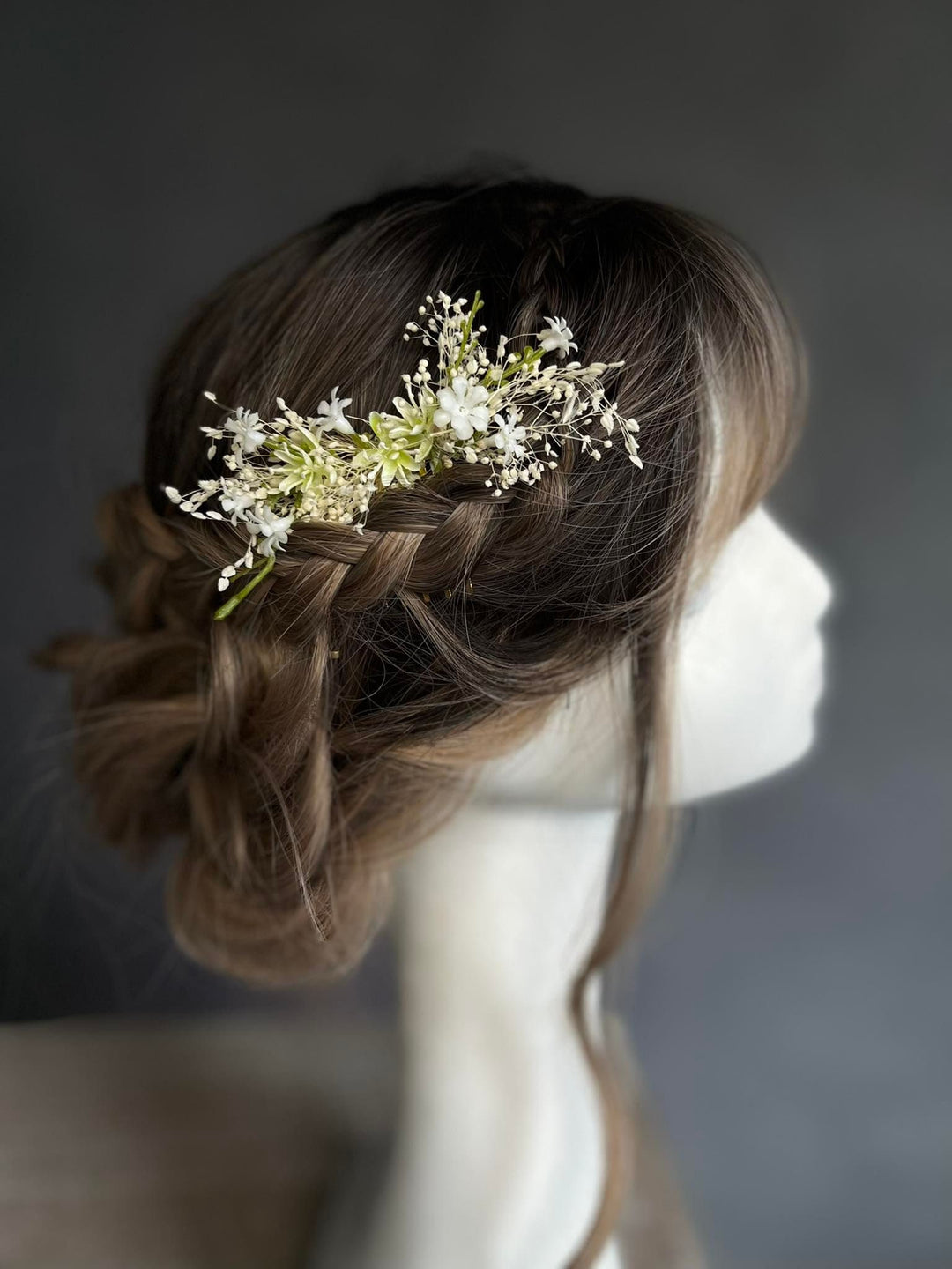 White Flower Wedding Hair Comb: Bridal Headpiece, Handmade – handmade floral hair accessory by magaela