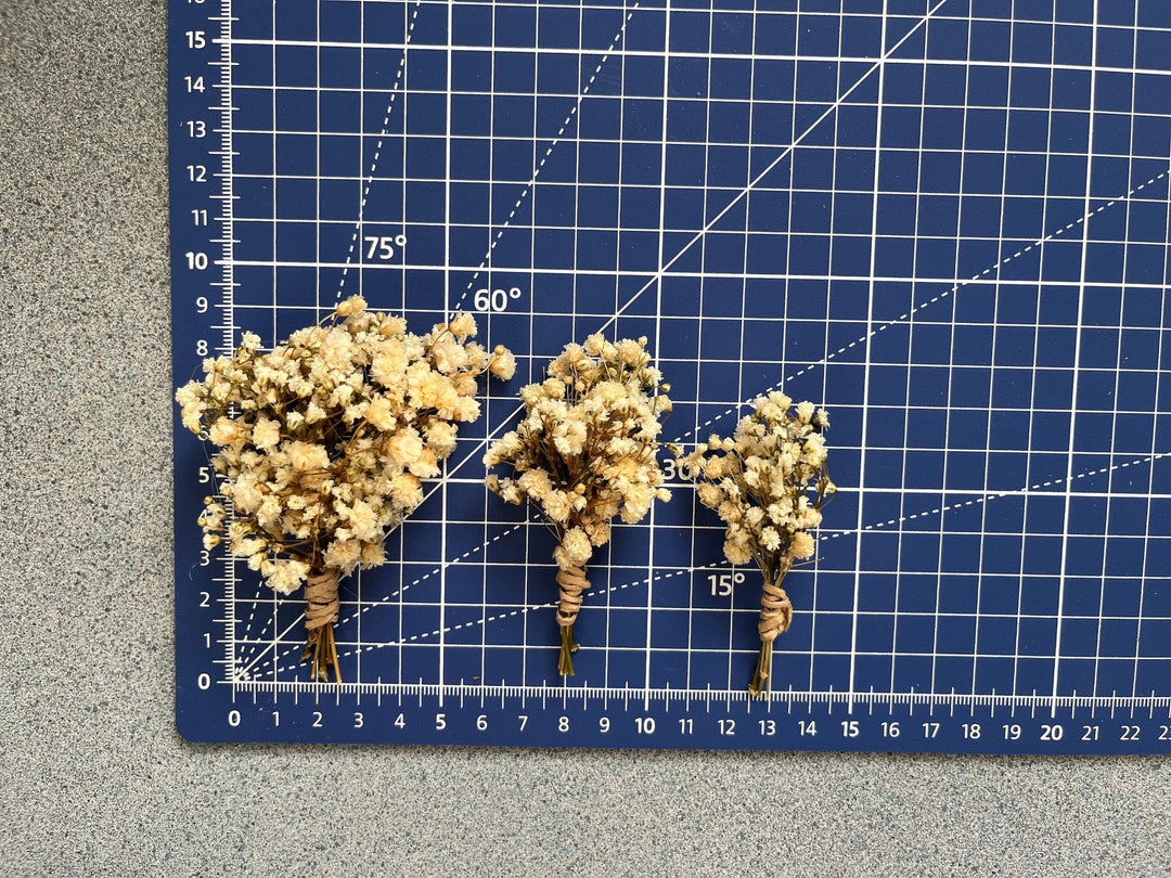 Ivory Baby's Breath Boutonniere: Preserved Wedding Groom Corsage – handmade floral hair accessory by magaela