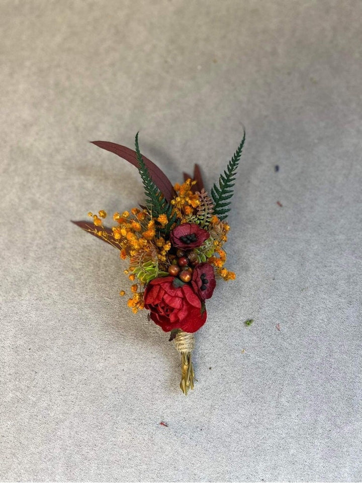 Autumn Flower Hair Comb: Handmade Bridal Hair Accessory – handmade floral hair accessory by magaela