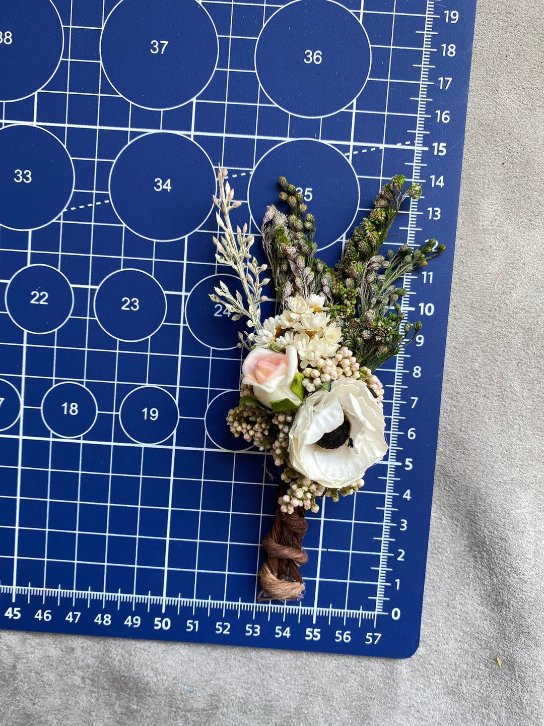 Anemone Boutonniere: Romantic Wedding Flower Corsage – handmade floral hair accessory by magaela