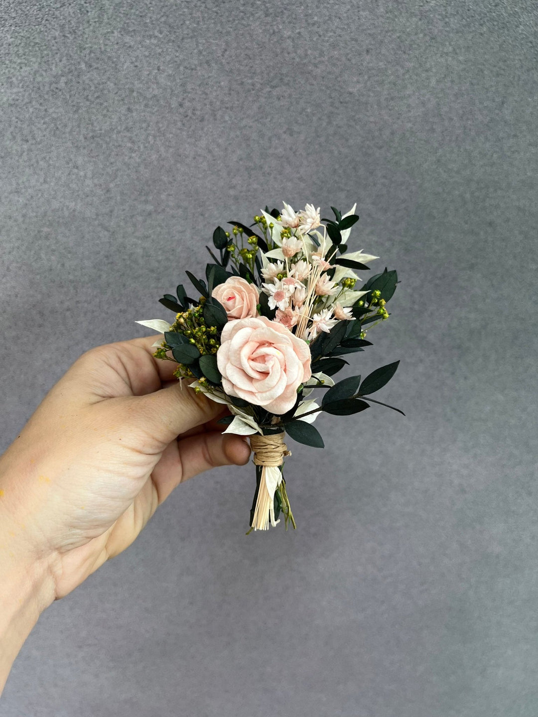 Blush Rose Boutonniere: Romantic Wedding Groom Accessory – handmade floral hair accessory by magaela