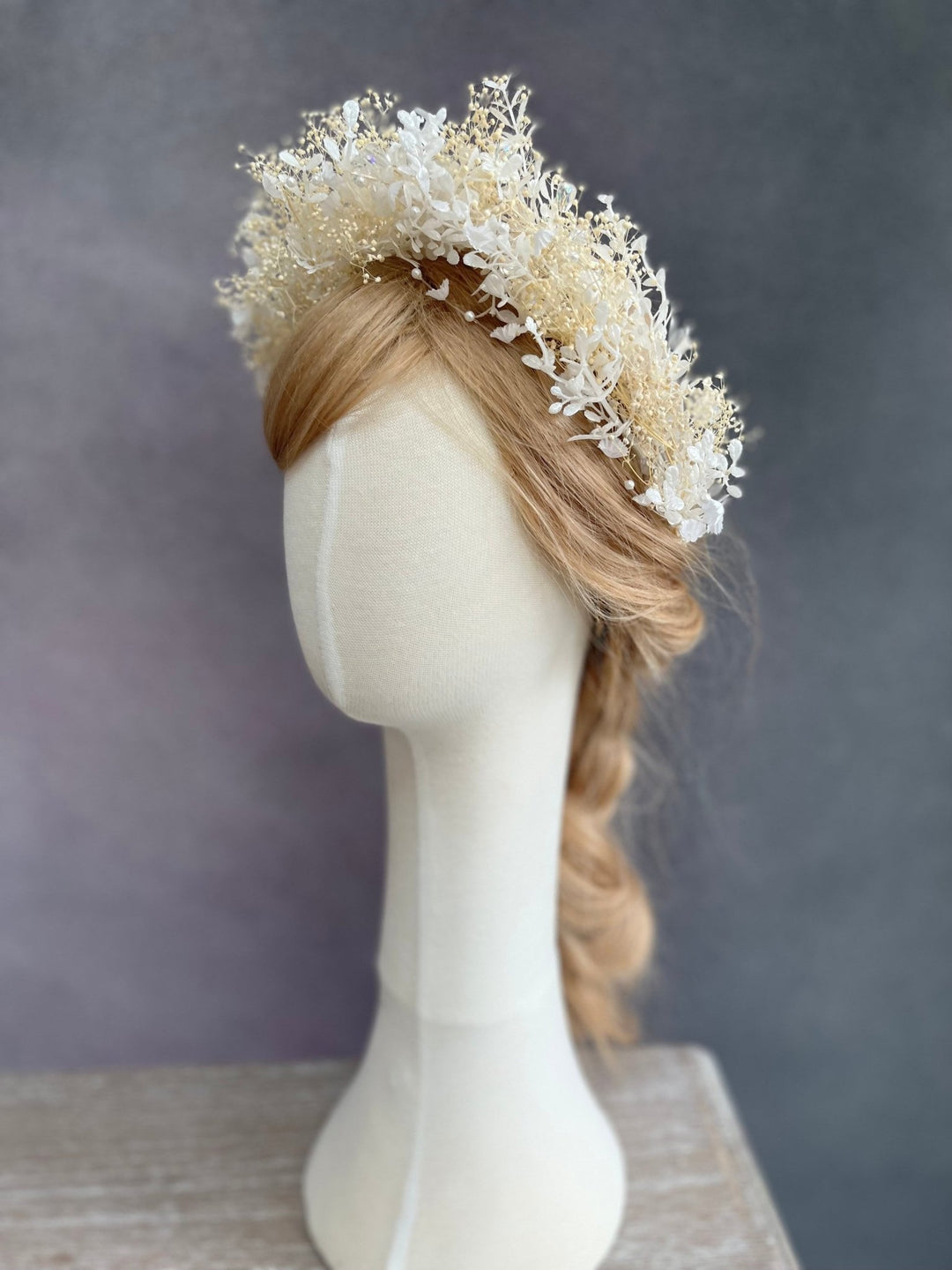 Bridal Pearl Flower Crown: Ivory Wedding Hair Wreath – handmade floral hair accessory by magaela