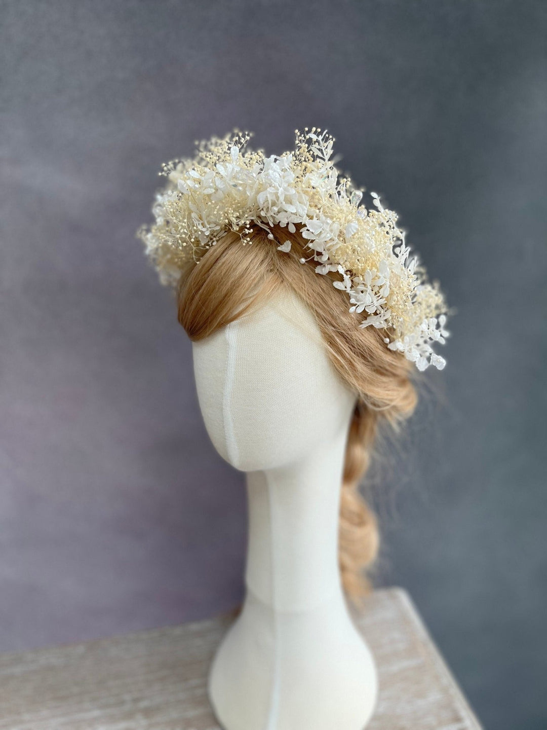 Bridal Pearl Flower Crown: Ivory Wedding Hair Wreath – handmade floral hair accessory by magaela