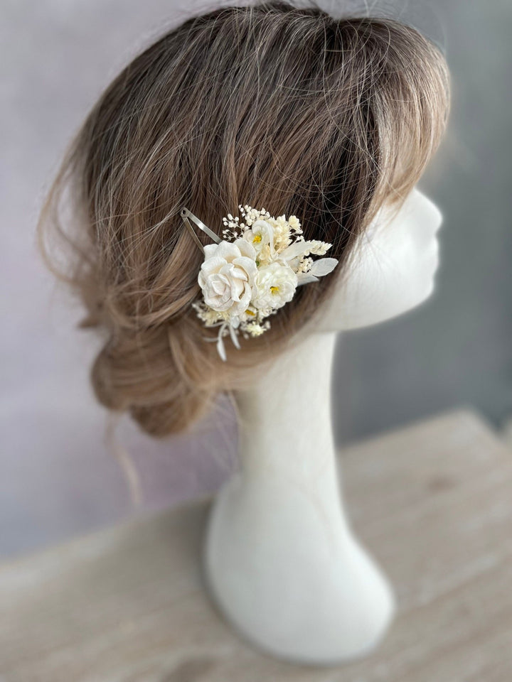 Floral Hair Clips: Wedding Flower Girl Bridal Accessories – handmade floral hair accessory by magaela