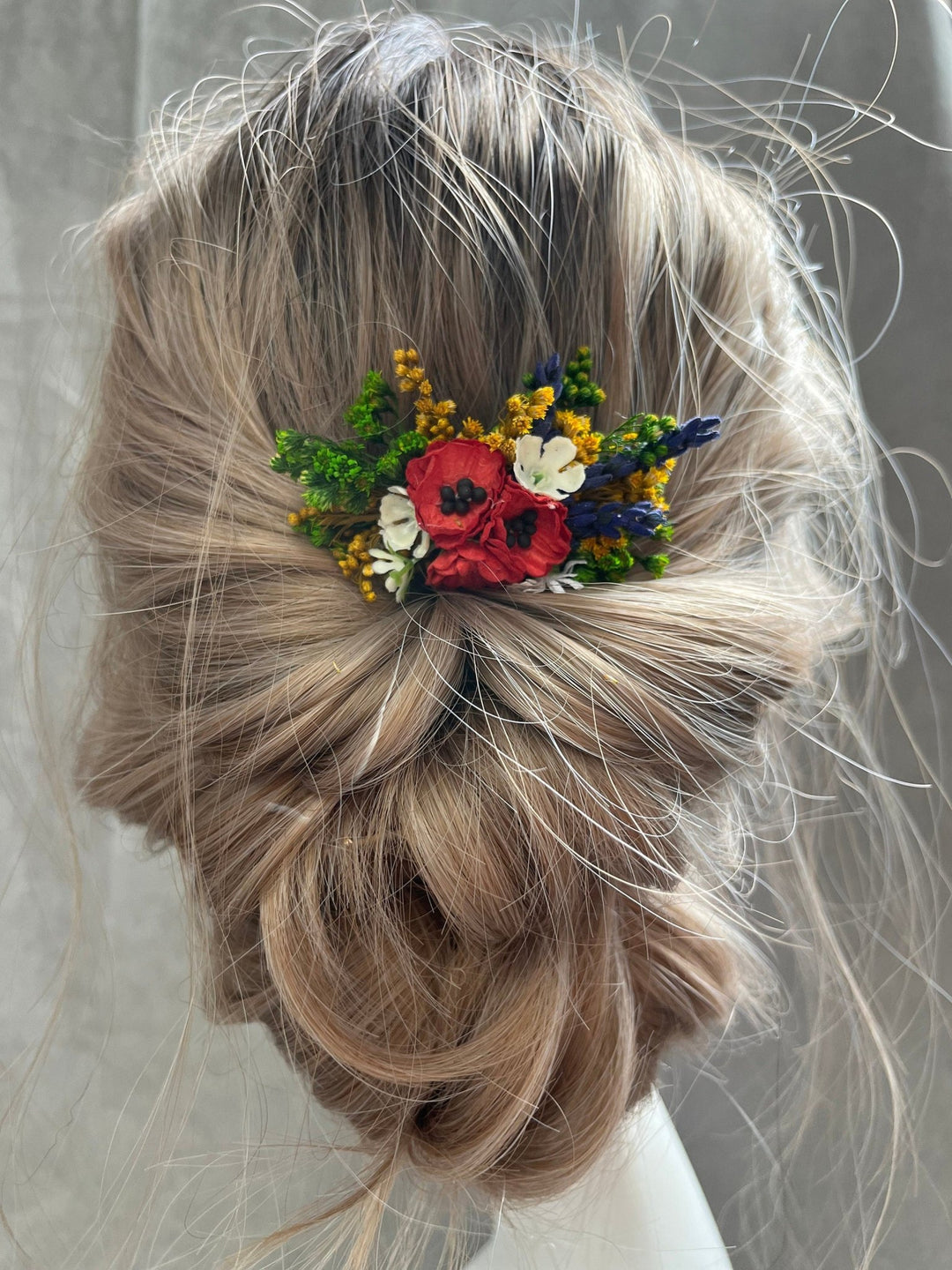 Poppy Flower Hair Clip: Bridal Flower Girl Accessory – handmade floral hair accessory by magaela