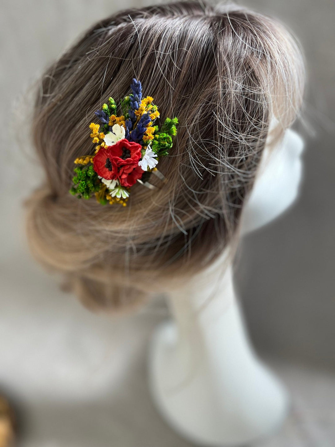 Poppy Flower Hair Clip: Bridal Flower Girl Accessory – handmade floral hair accessory by magaela
