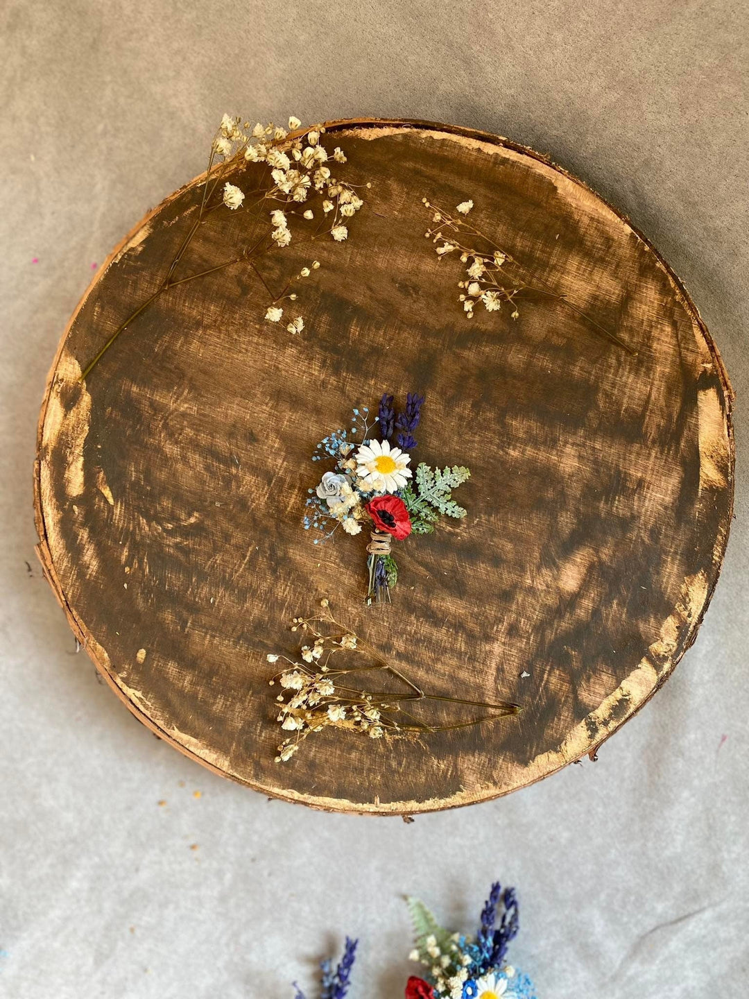 Meadow Flower Boutonniere: Folk Wedding Groom Corsage – handmade floral hair accessory by magaela