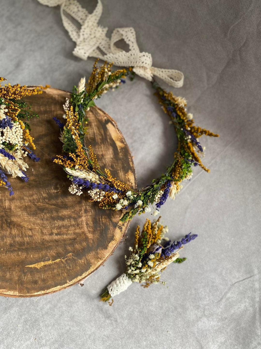 Natural Preserved Lavender Boutonniere: Rustic Groom Wedding Accessory – handmade floral hair accessory by magaela