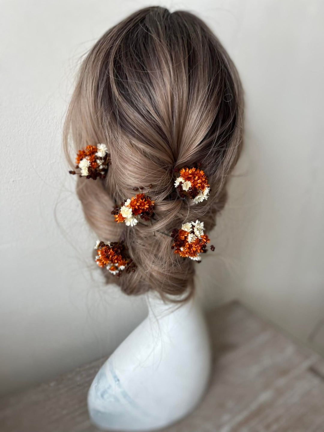 Fall Dried Flower Hairpins: Autumn Wedding Hair Accessories – handmade floral hair accessory by magaela