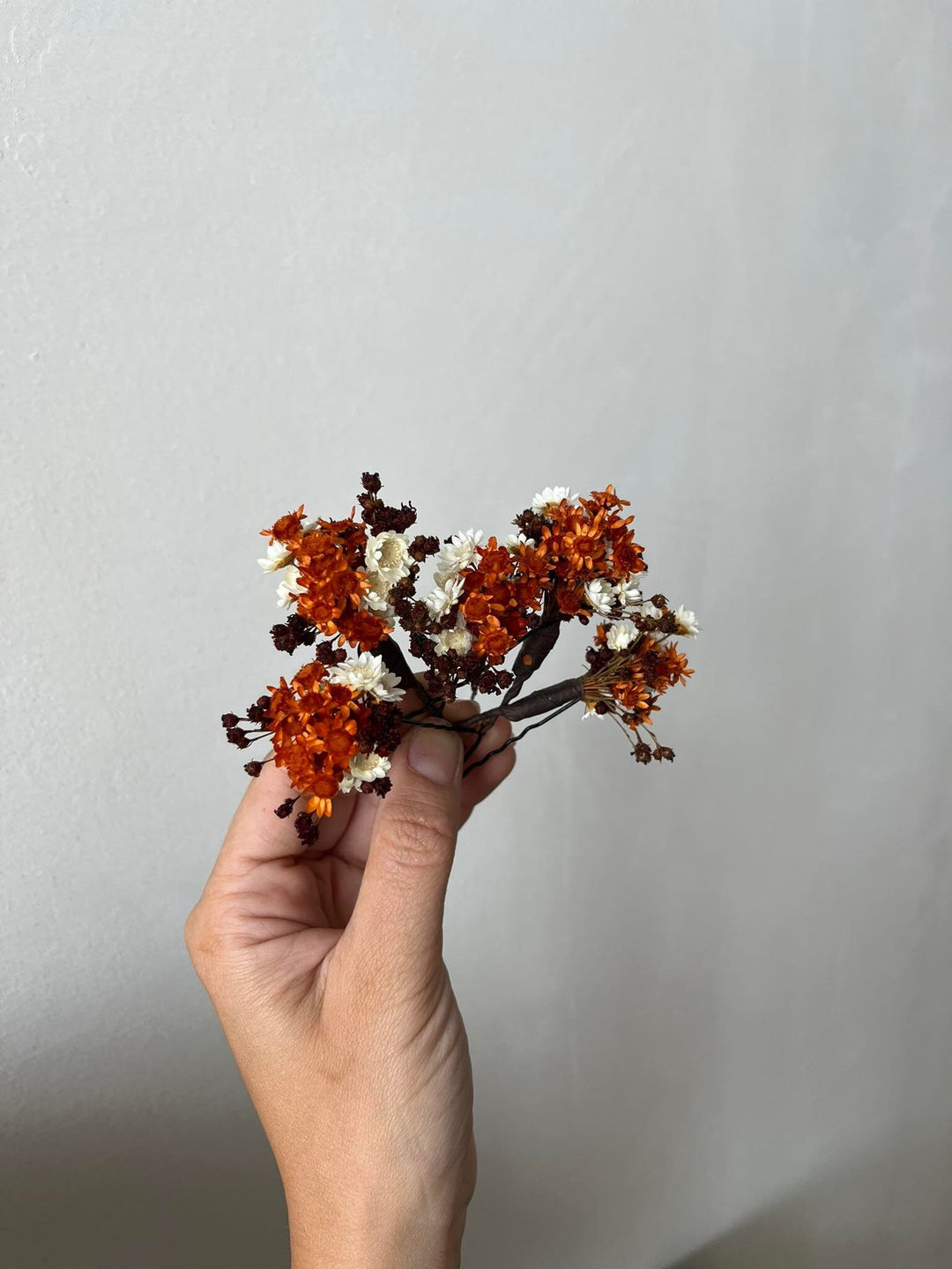 Fall Dried Flower Hairpins: Autumn Wedding Hair Accessories – handmade floral hair accessory by magaela