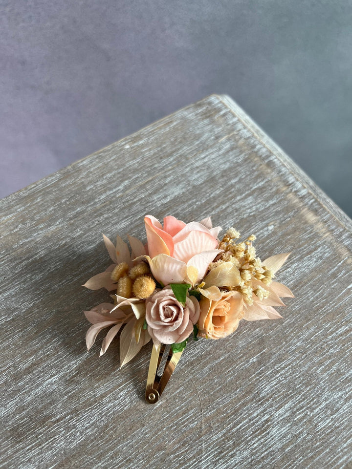 Floral Hair Clips: Wedding Flower Girl Bridal Accessories – handmade floral hair accessory by magaela