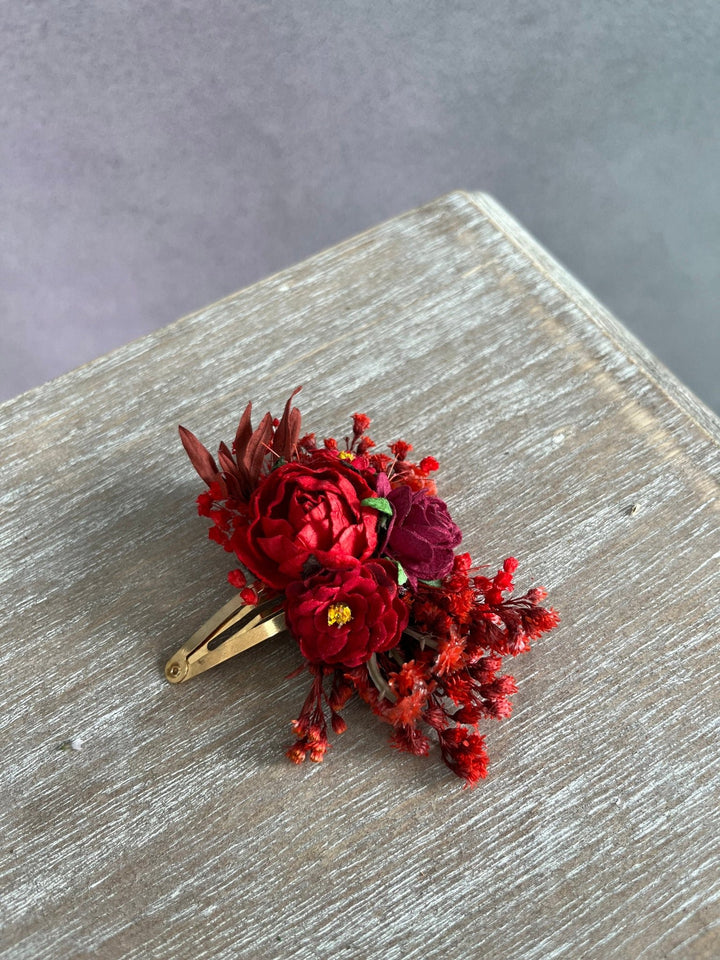 Floral Hair Clips: Wedding Flower Girl Bridal Accessories – handmade floral hair accessory by magaela