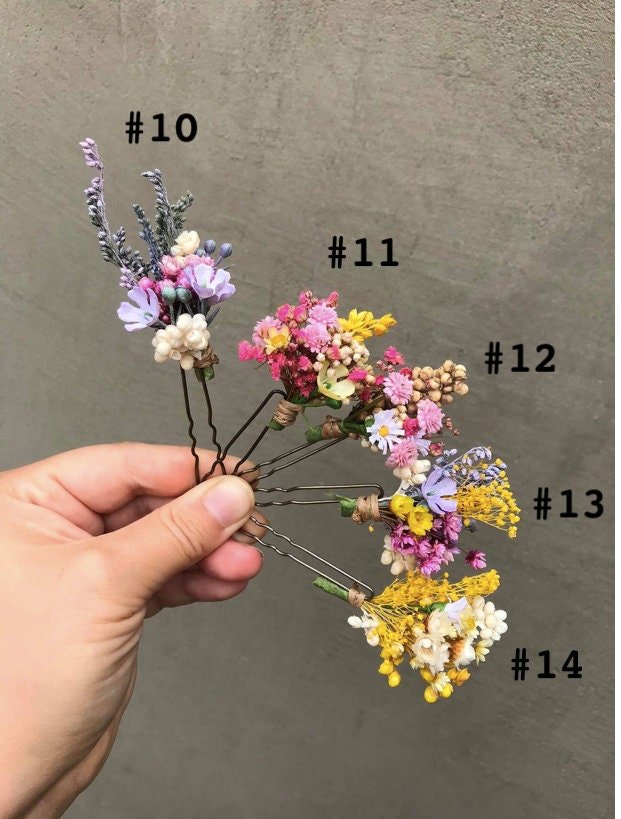 Colorful Flower Hair Pin: Wedding Accessory – handmade floral hair accessory by magaela