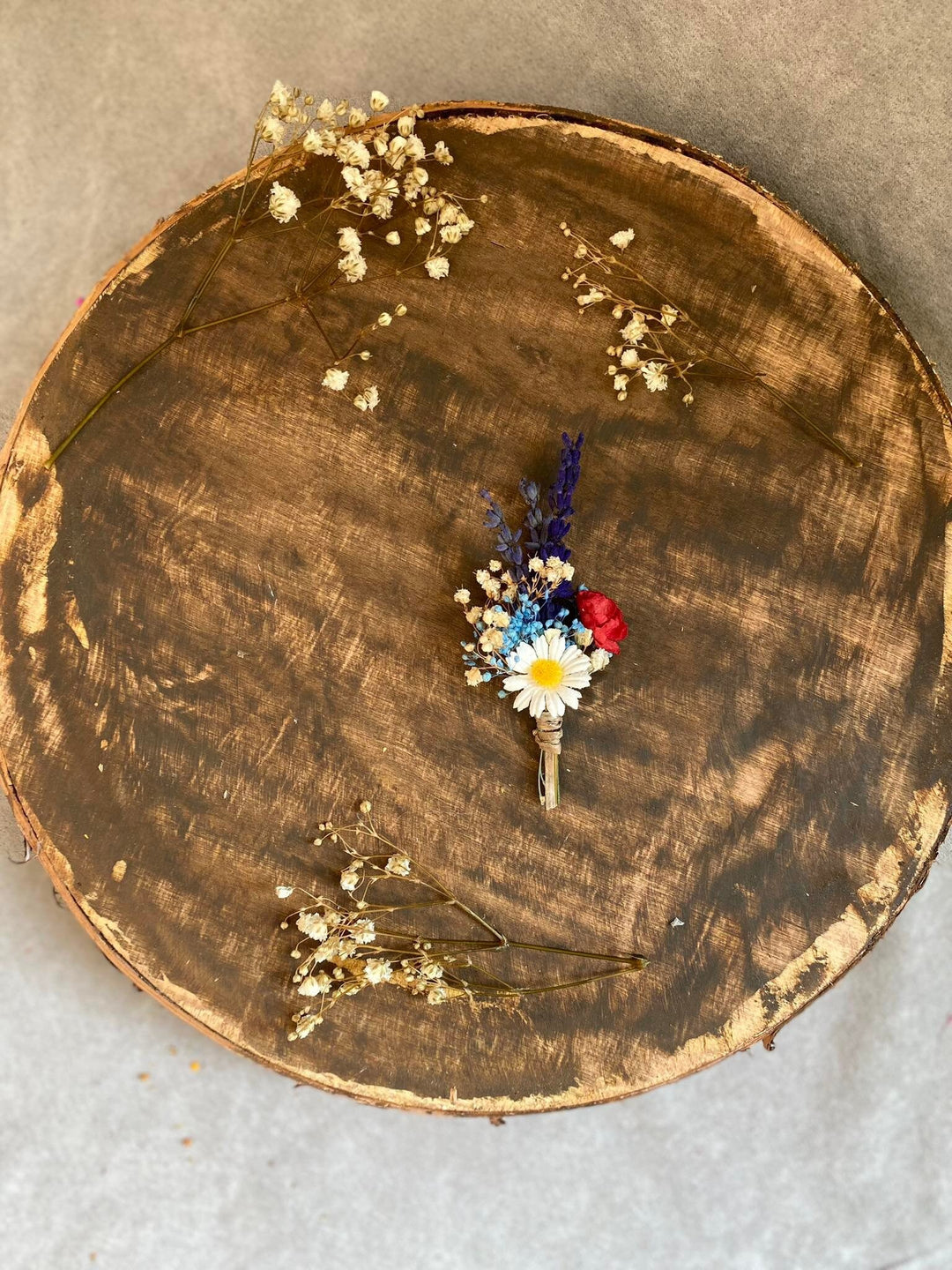 Meadow Flower Boutonniere: Folk Wedding Groom Corsage – handmade floral hair accessory by magaela