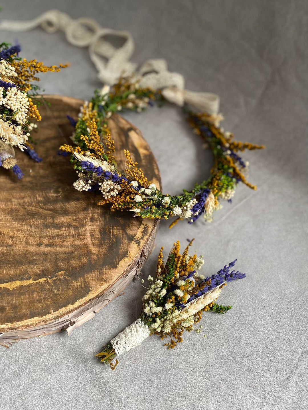 Natural Preserved Lavender Boutonniere: Rustic Groom Wedding Accessory – handmade floral hair accessory by magaela