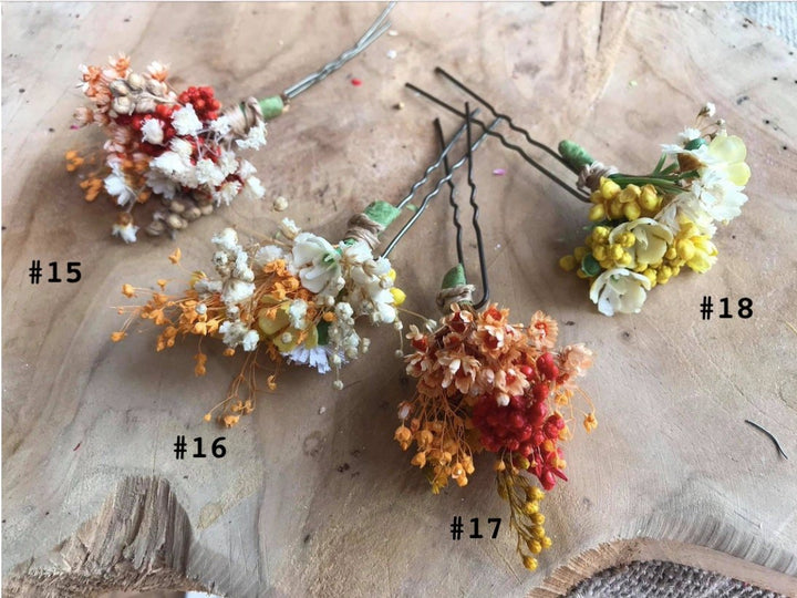 Colorful Flower Hair Pin: Wedding Accessory – handmade floral hair accessory by magaela