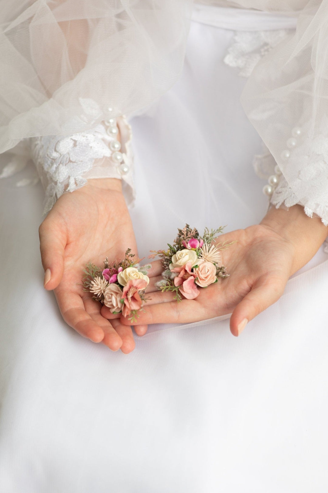 Romantic Flower Shoe Clips: Bridal Wedding Accessories – handmade floral hair accessory by magaela