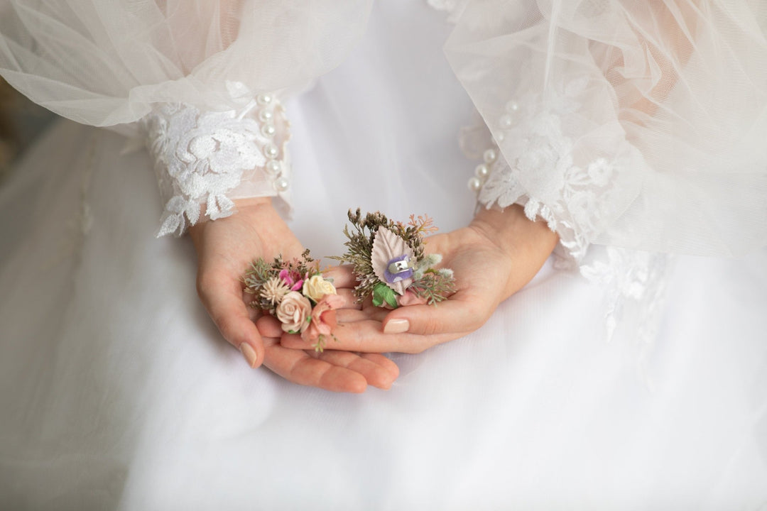 Romantic Flower Shoe Clips: Bridal Wedding Accessories – handmade floral hair accessory by magaela