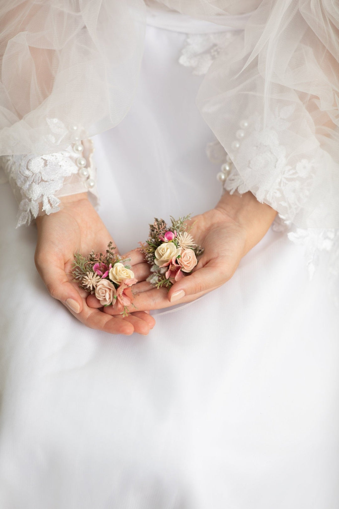 Romantic Flower Shoe Clips: Bridal Wedding Accessories – handmade floral hair accessory by magaela