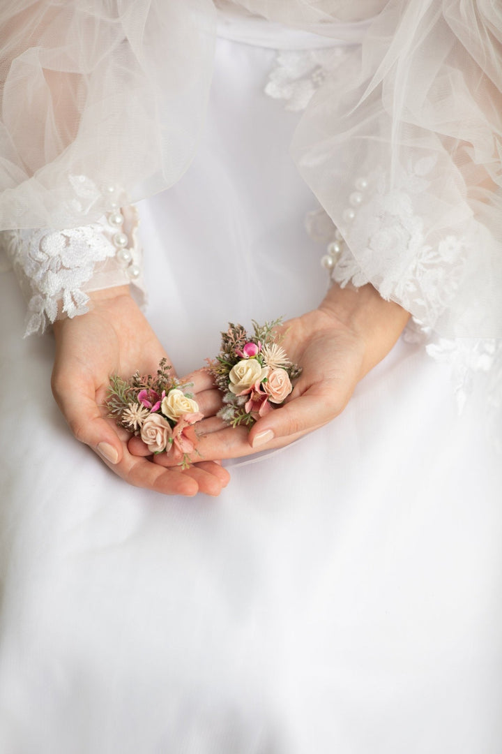 Romantic Flower Shoe Clips: Bridal Wedding Accessories – handmade floral hair accessory by magaela