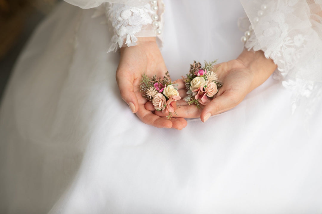 Romantic Flower Shoe Clips: Bridal Wedding Accessories – handmade floral hair accessory by magaela