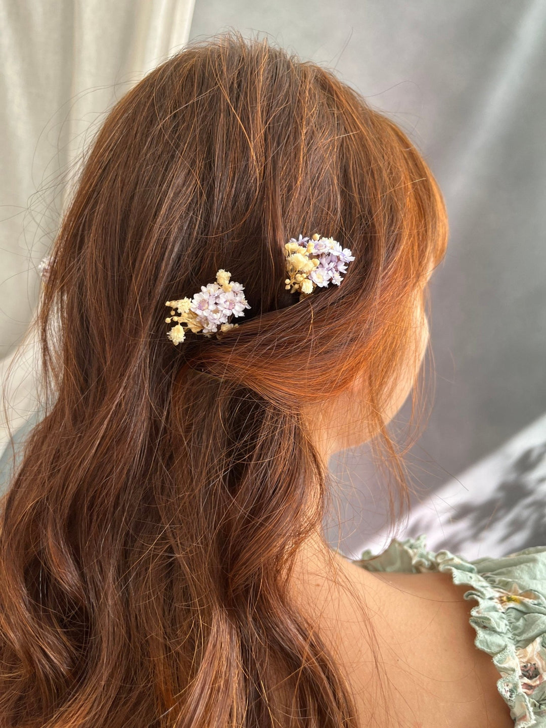 Dried Lavender Hair Pins: Romantic Wedding Hair Accessories – handmade floral hair accessory by magaela