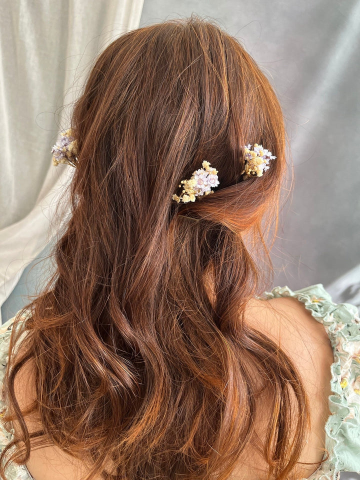 Dried Lavender Hair Pins: Romantic Wedding Hair Accessories – handmade floral hair accessory by magaela