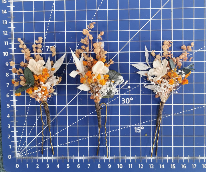 Burnt Orange Flower Crown: Rustic Autumn Wedding Headpiece – handmade floral hair accessory by magaela