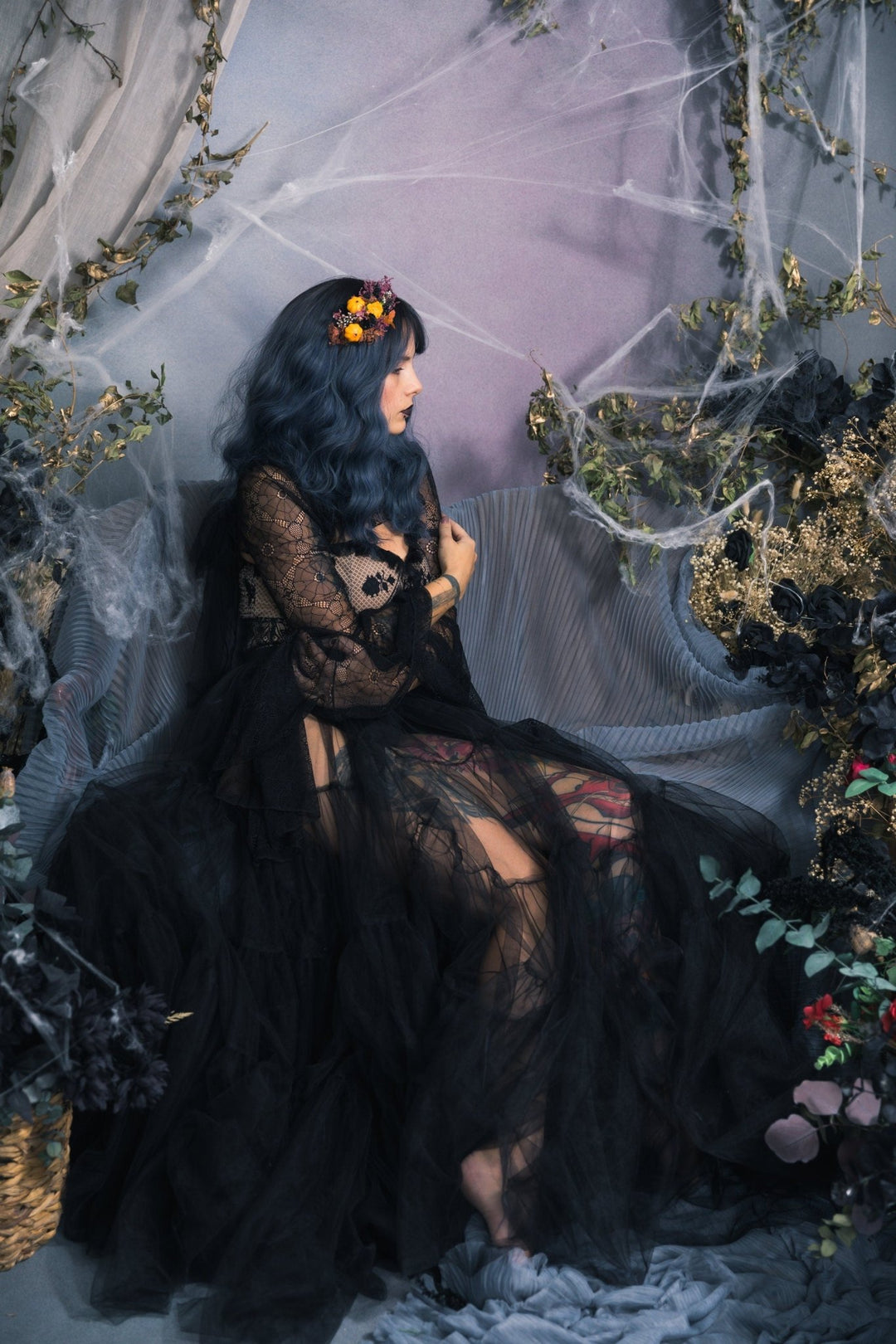 Pumpkin Flower Headband: Halloween Fall Wedding Hair Accessory – handmade floral hair accessory by magaela