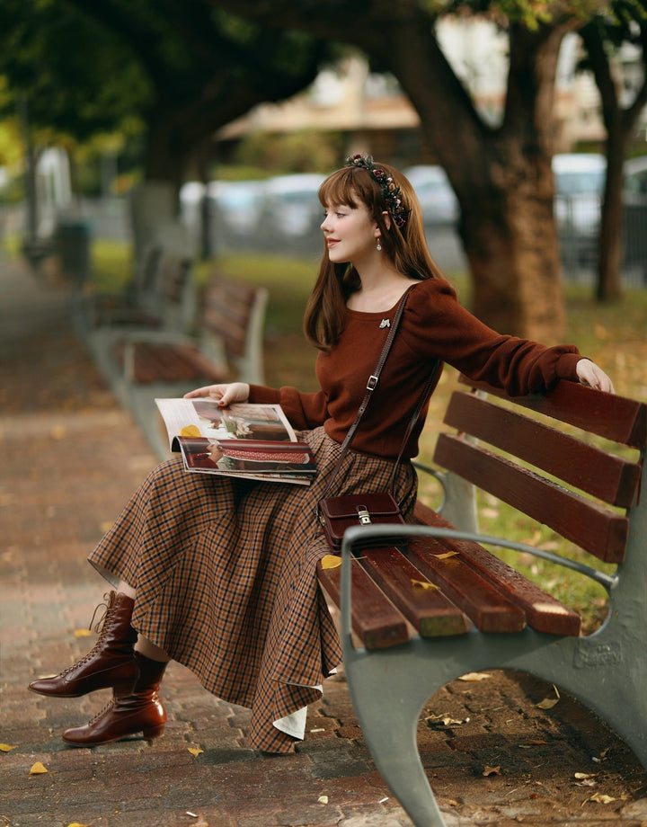 Autumn Flower Half Wreath: Woodland Bridal Crown with Pine Cones – handmade floral hair accessory by magaela