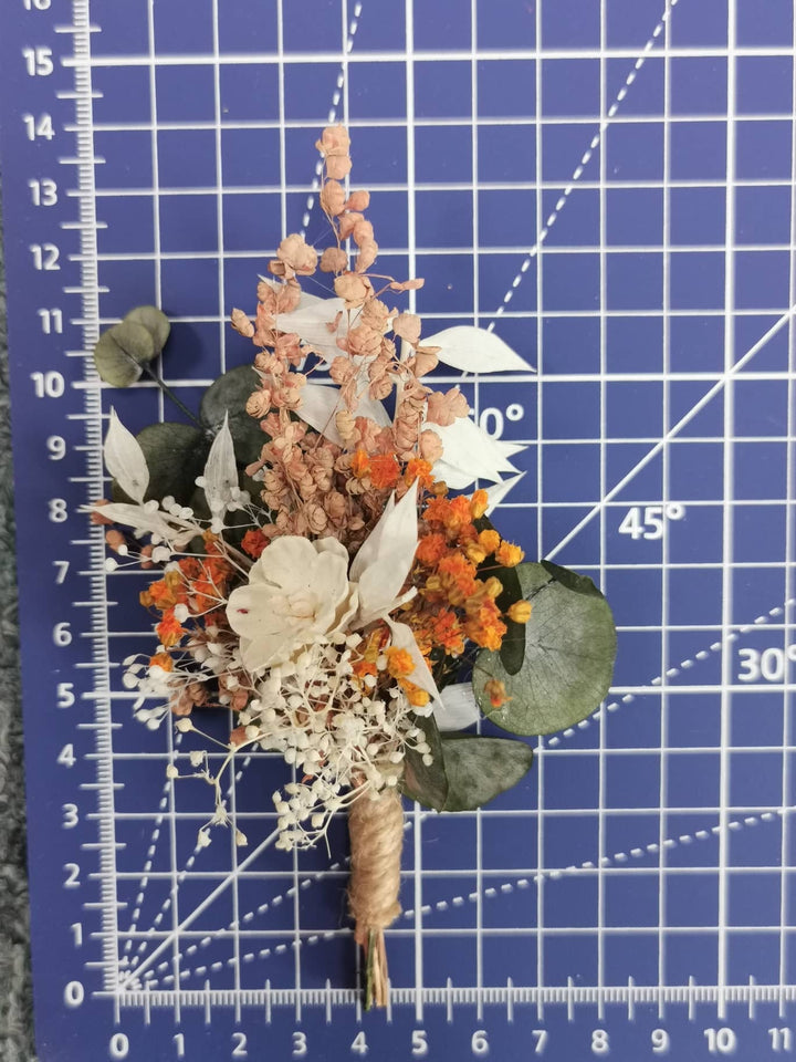 Burnt Orange Flower Crown: Rustic Autumn Wedding Headpiece – handmade floral hair accessory by magaela