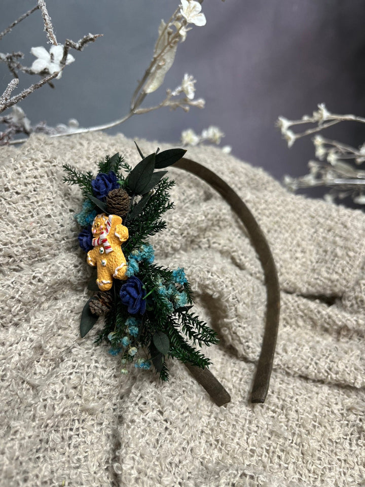 Christmas Flower Headband: Gingerbread Wedding Hair Accessory – handmade floral hair accessory by magaela