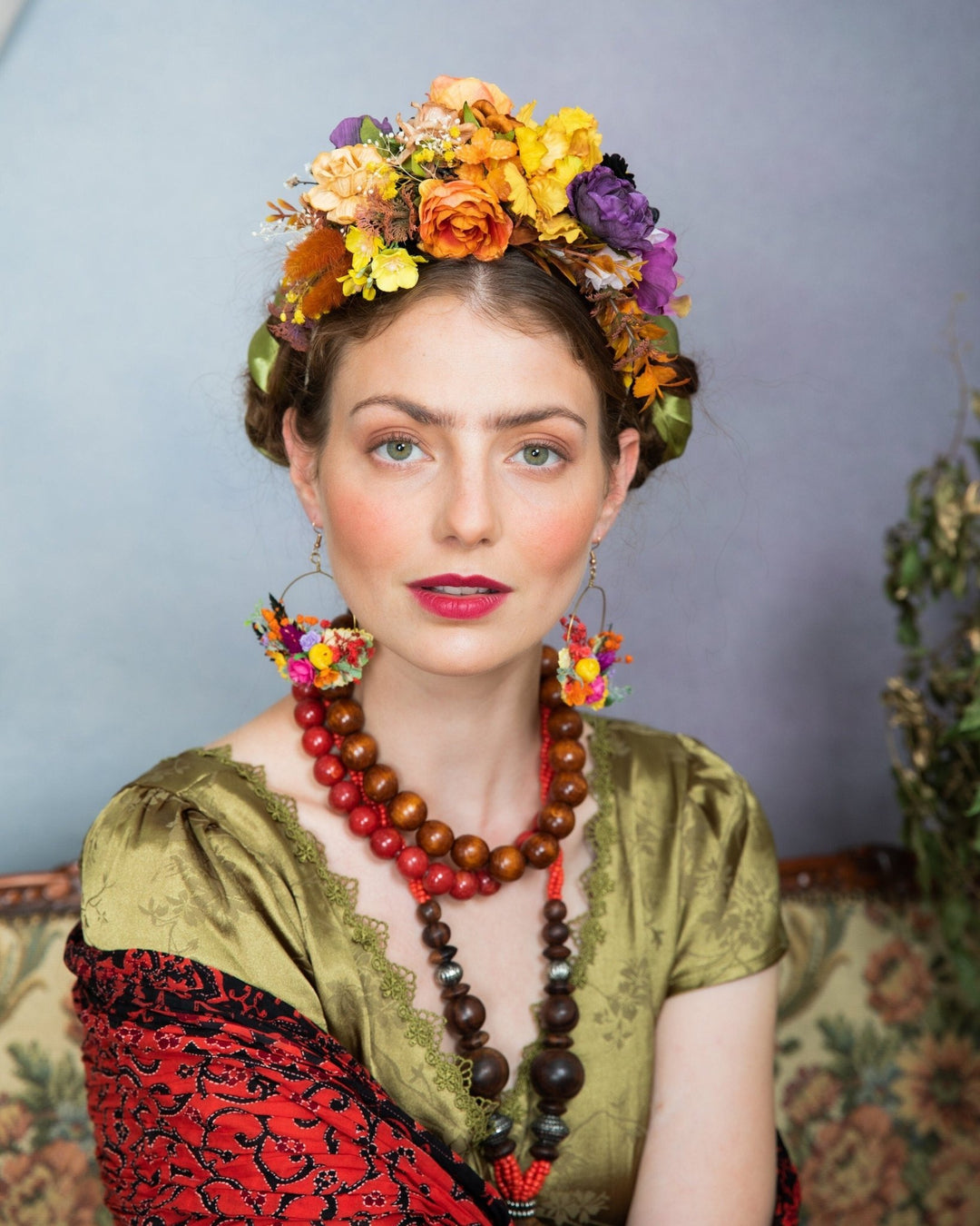 Autumn Frida Flower Headband: Fall Wedding Bridal Hair Accessory – handmade floral hair accessory by magaela