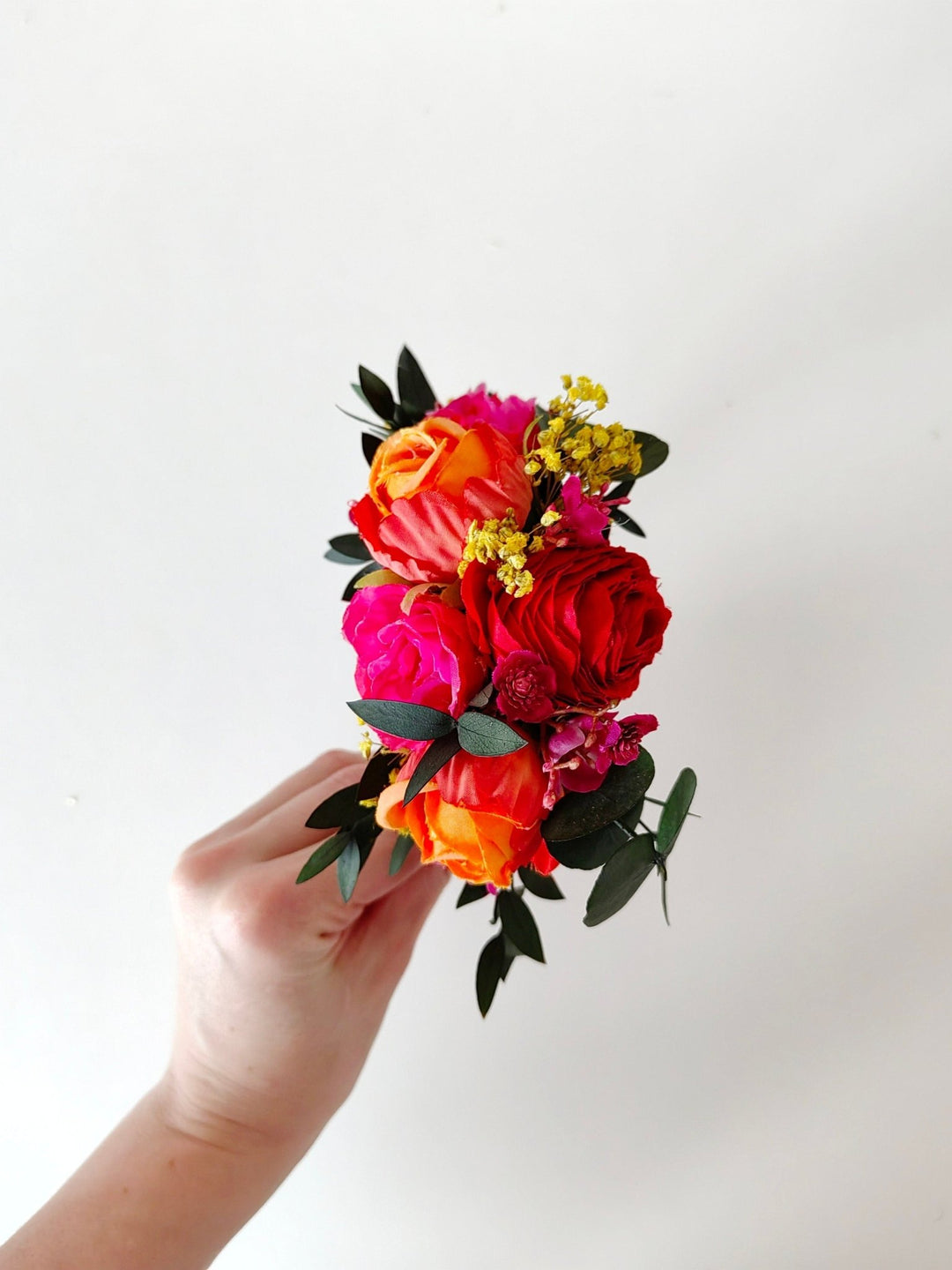 Frida Flower Headband: Pink, Red, Orange - Halloween Costume – handmade floral hair accessory by magaela