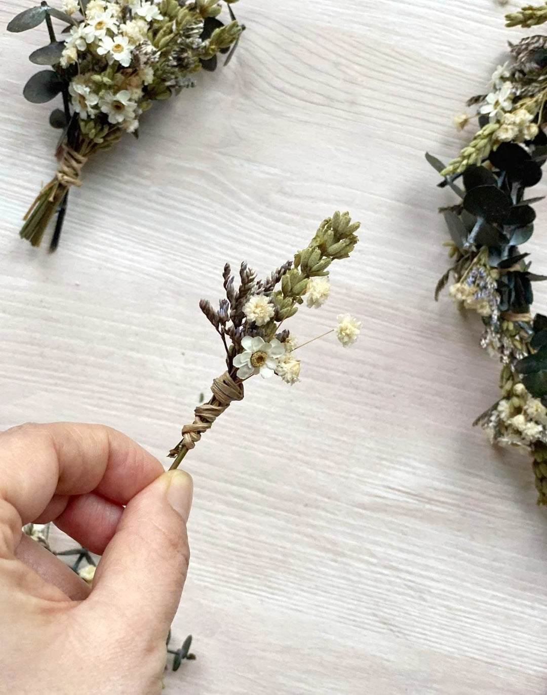 Eucalyptus Wedding Hair Accessories: Greenery Flower Crown, Boutonniere & Hair Comb – handmade floral hair accessory by magaela