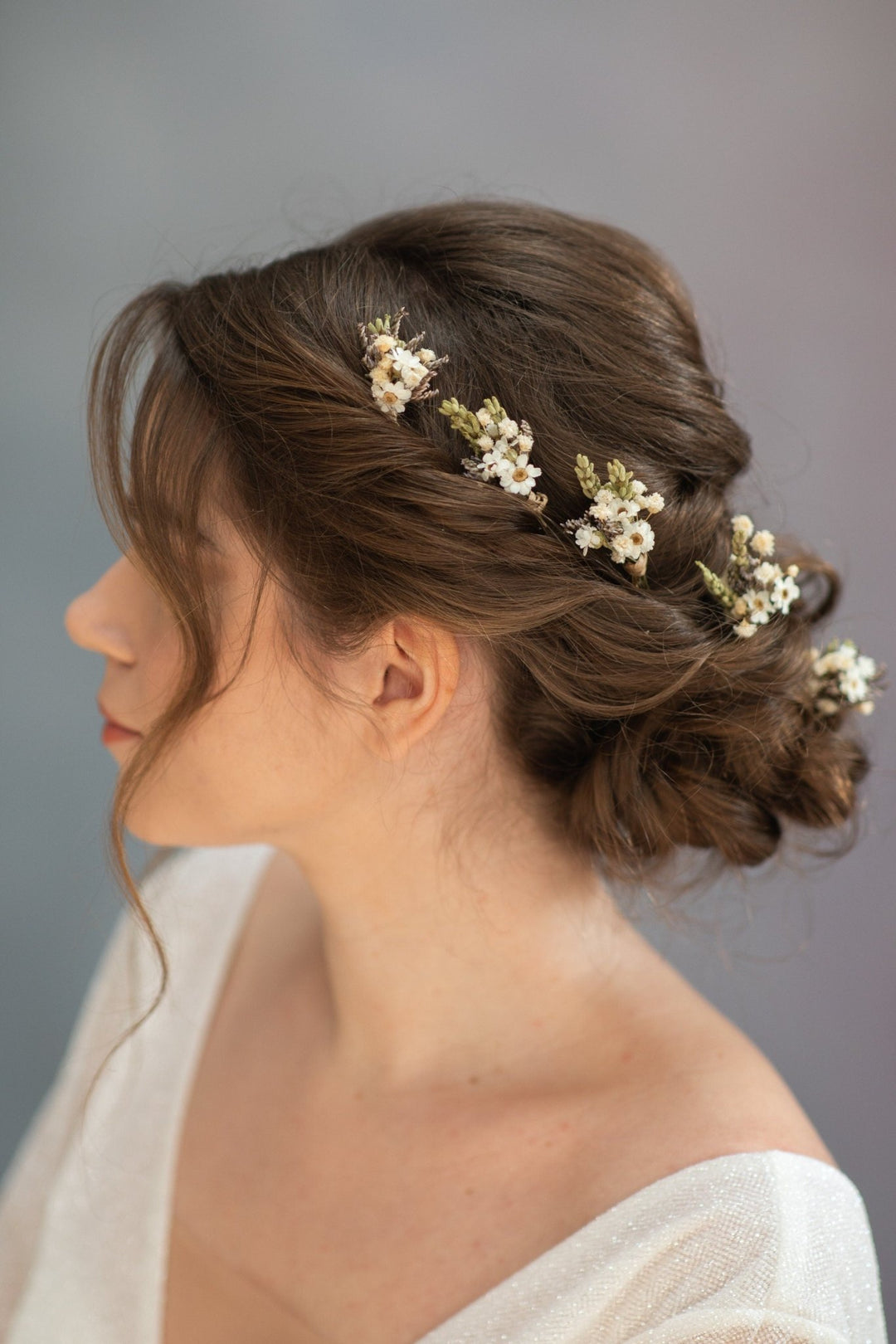 Dried Flower Hair Pins: Boho Wedding Hair Accessories – handmade floral hair accessory by magaela
