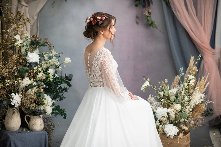 Autumn Flower Hair Comb: Burgundy Magenta Wedding Hair Accessory – handmade floral hair accessory by magaela