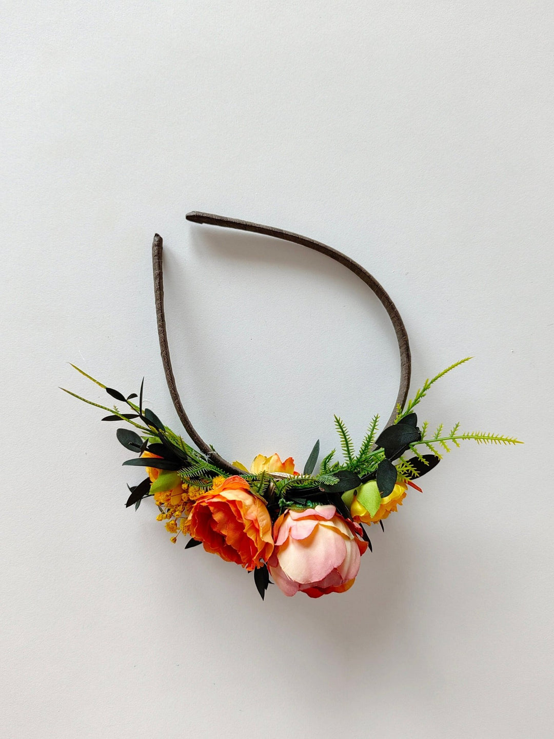 Frida Flower Headband: Girls' Summer Wedding, Carnival Costume – handmade floral hair accessory by magaela