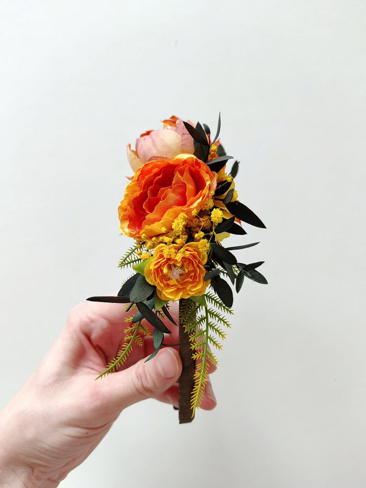 Frida Flower Headband: Girls' Summer Wedding, Carnival Costume – handmade floral hair accessory by magaela