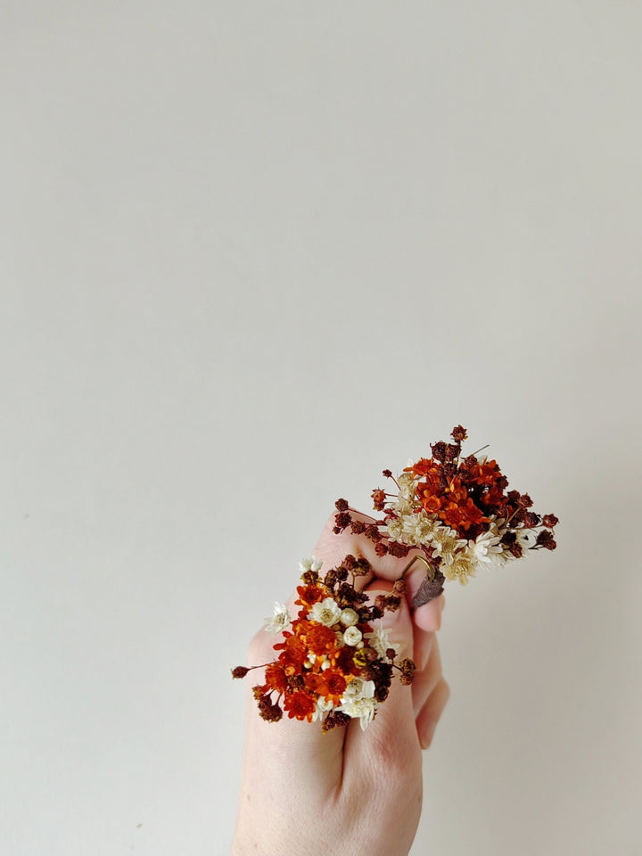 Fall Dried Flower Hairpins: Autumn Wedding Hair Accessories – handmade floral hair accessory by magaela