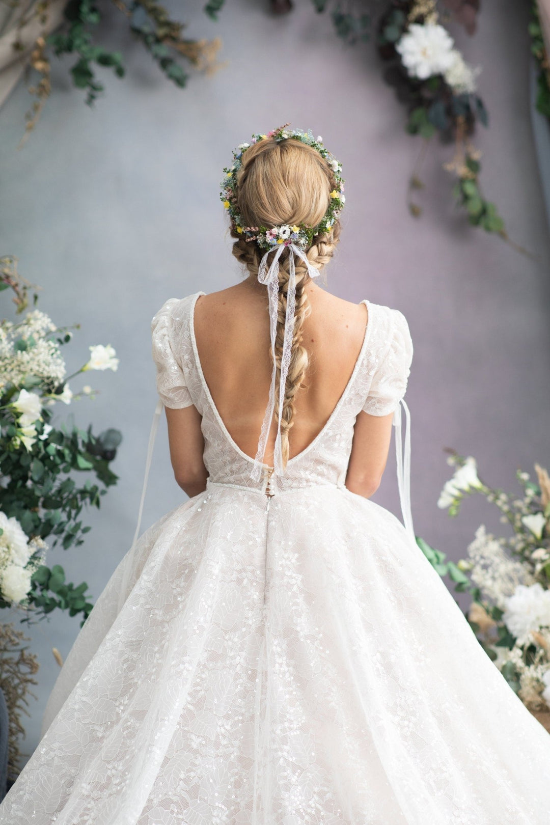 Meadow Anemone Flower Crown: Wedding Wildflower Hair Wreath – handmade floral hair accessory by magaela