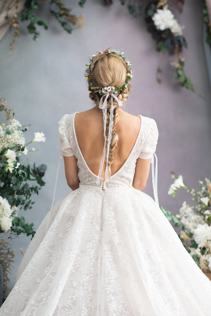 Meadow Anemone Flower Crown: Wedding Wildflower Hair Wreath – handmade floral hair accessory by magaela