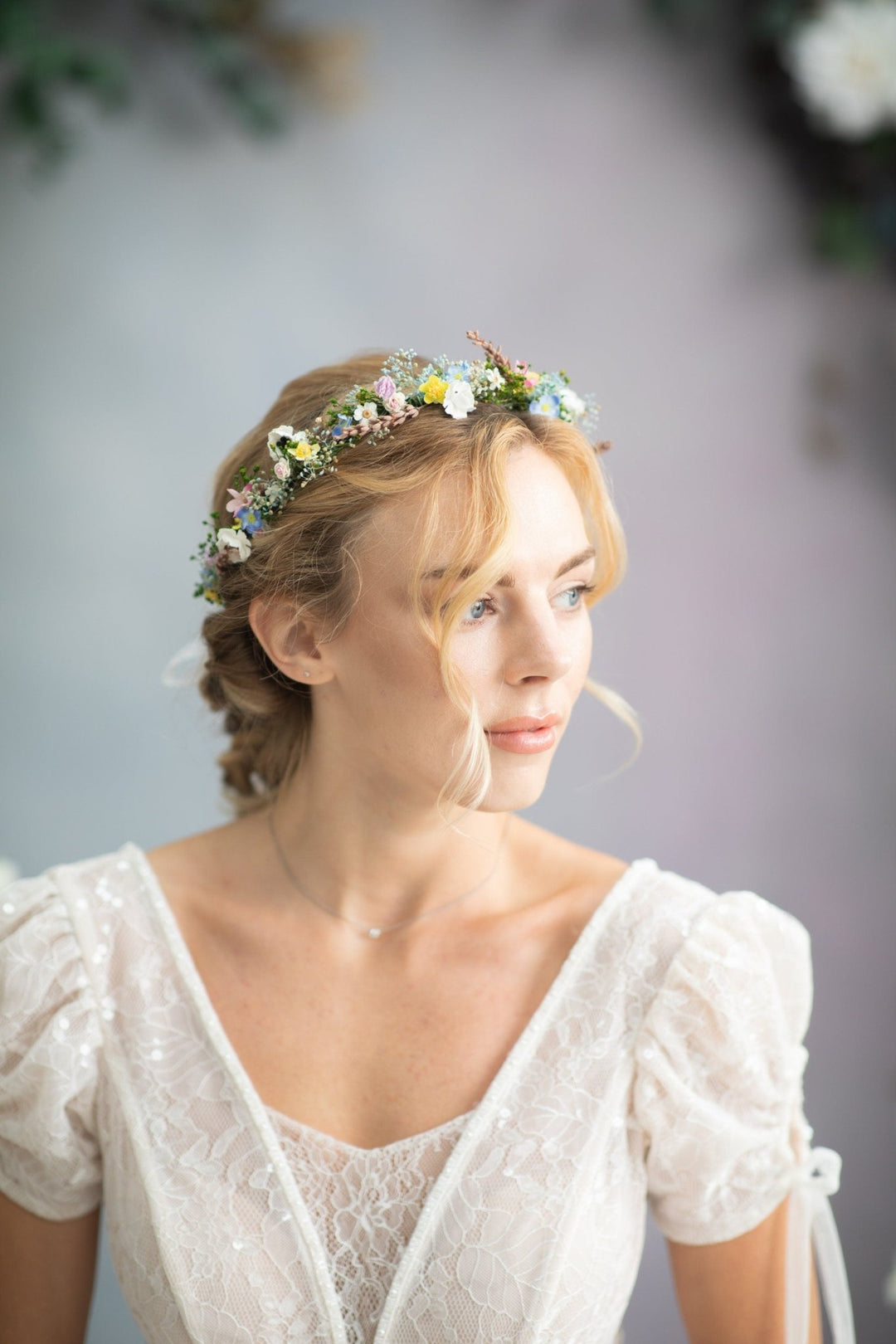 Meadow Anemone Flower Crown: Wedding Wildflower Hair Wreath – handmade floral hair accessory by magaela