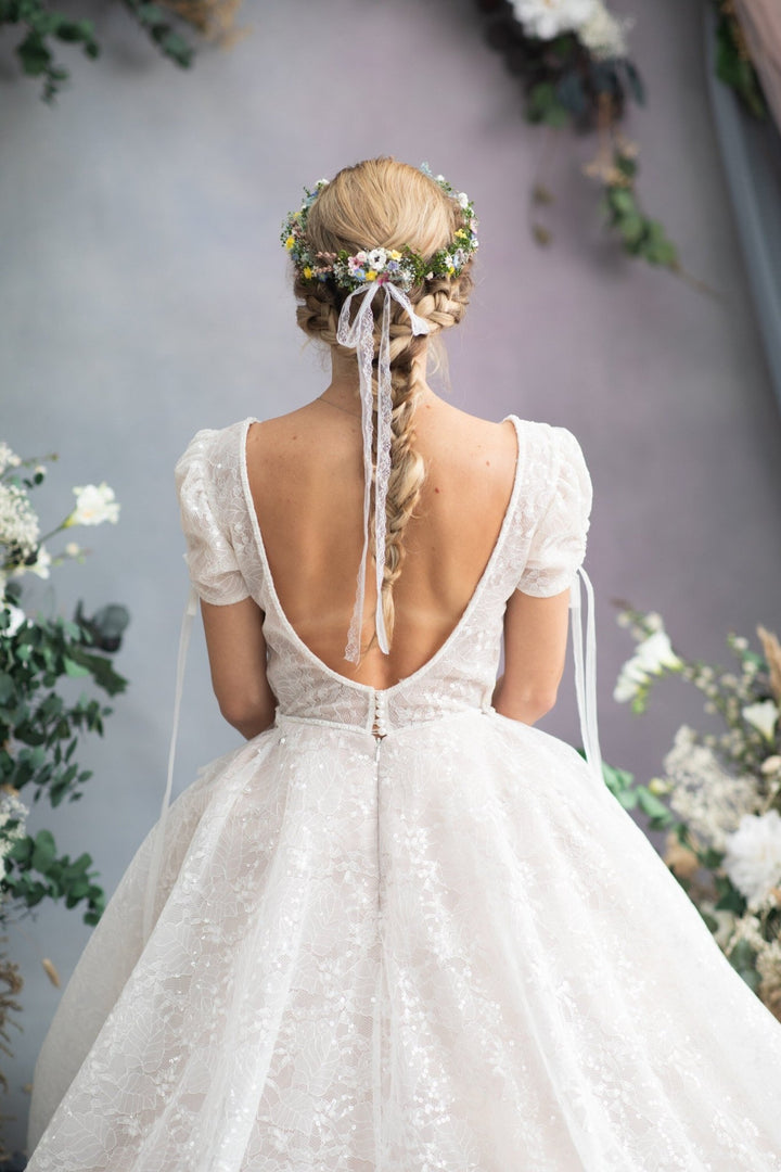 Meadow Anemone Flower Crown: Wedding Wildflower Hair Wreath – handmade floral hair accessory by magaela