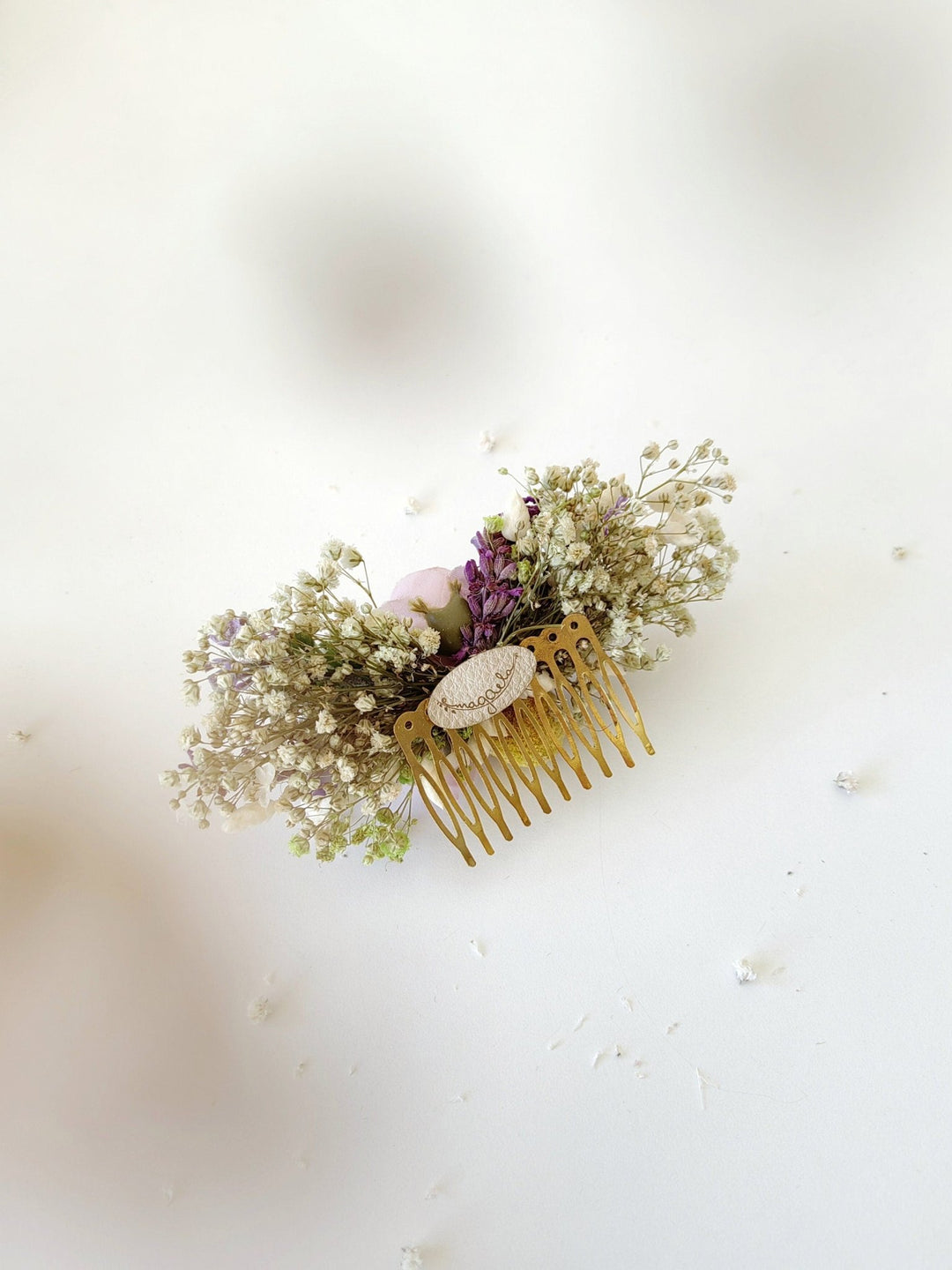 Lavender Meadow Hair Comb – Lilac Bridal Headpiece, Purple Wedding Hair Accessory – handmade floral hair accessory by magaela