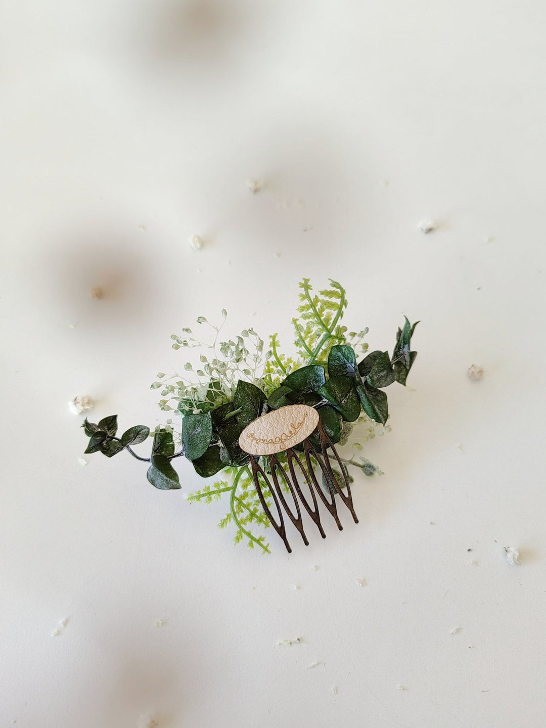 Mint Rose Flower Hair Comb: Sage Green Wedding Bridal Accessory – handmade floral hair accessory by magaela