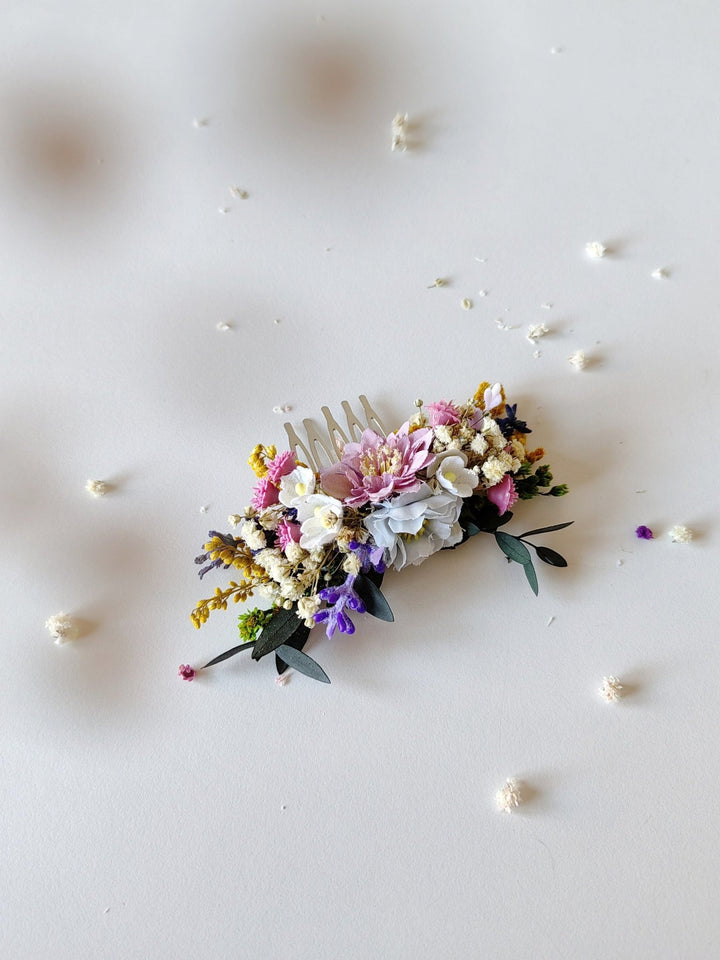 Wildflower Wedding Hair Comb: Handmade Meadow Bridal Hairpiece – handmade floral hair accessory by magaela