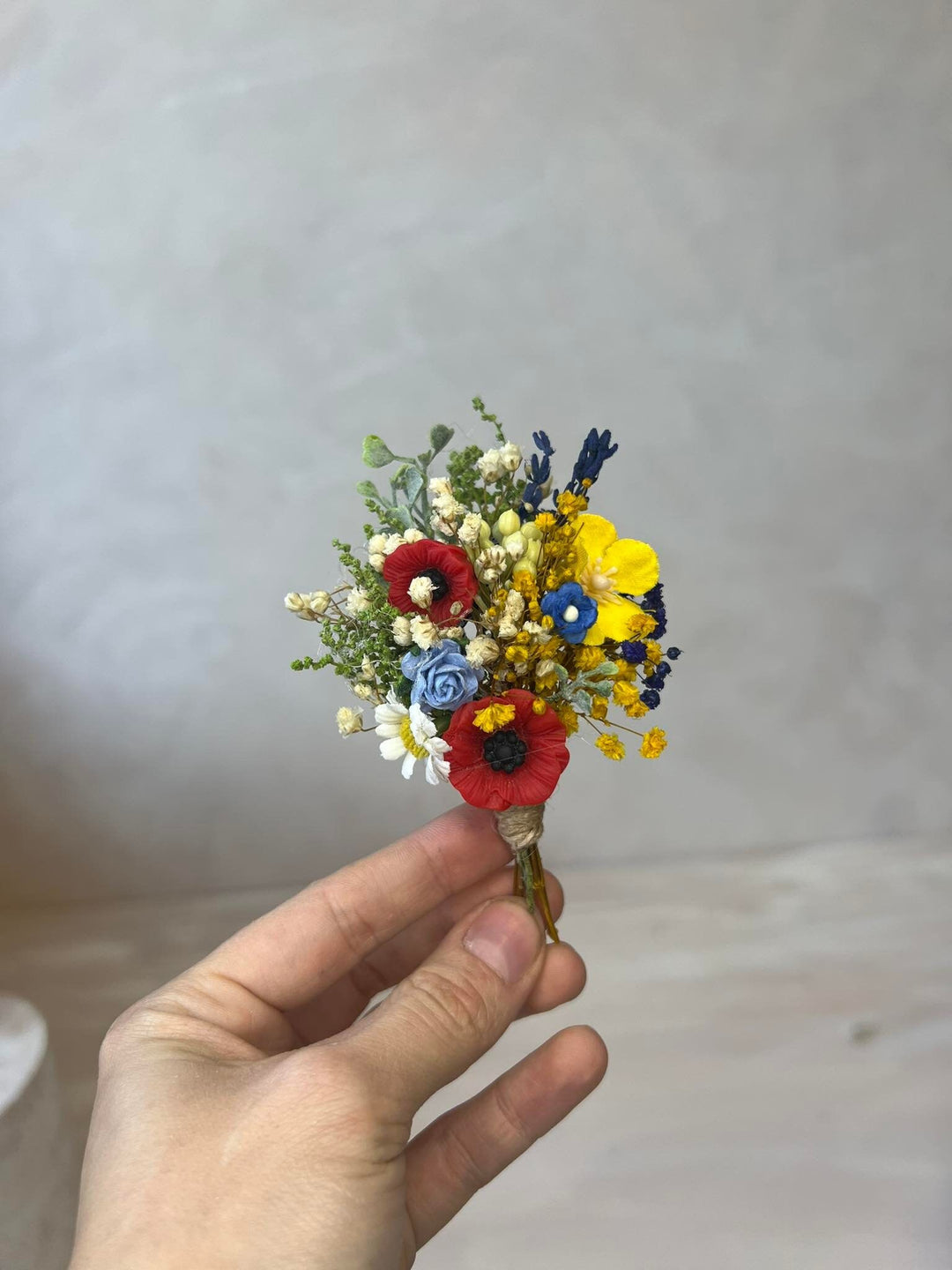 Folk Meadow Flower Hair Comb & Pins: Poppy Daisy Wedding Accessories – handmade floral hair accessory by magaela