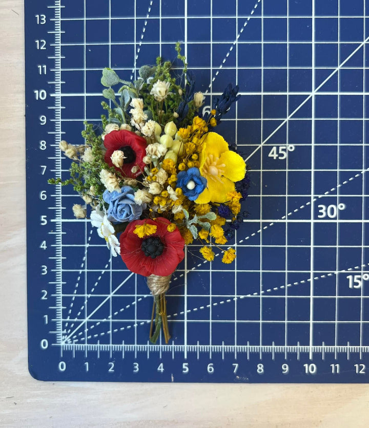 Folk Meadow Flower Hair Comb & Pins: Poppy Daisy Wedding Accessories – handmade floral hair accessory by magaela